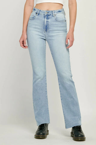 Ryan High Rise Bootcut Jeans with Slit