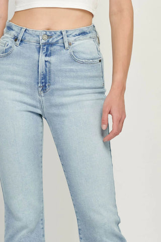 Ryan High Rise Bootcut Jeans with Slit