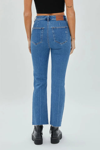 Happi Front Pocket High Rise Crop Flare Jeans