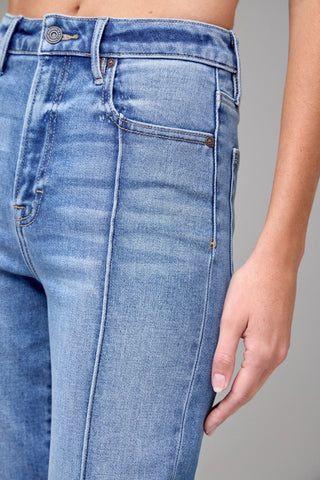 Happi High Rise Wide Leg Pintuck Jeans