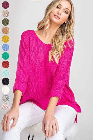 Simple And Chic Crew Neck Knit Sweater