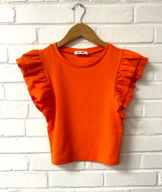 Shock And Awe Ruffle Crop Top