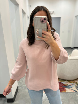 Blush Crush Mock Neck Sweater