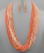 Seed Beads Multi Layer Necklace