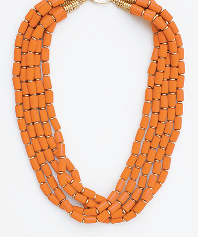 Bead Round Tube Necklace