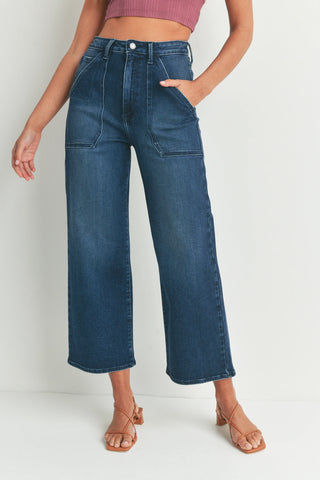 Just Black The Patch Pocket Wide Leg Jeans