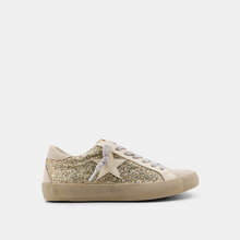 Load image into Gallery viewer, Paula Gold Glitter Star Sneakers
