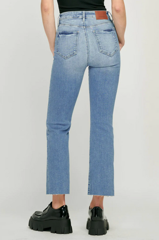 Happi High Rise Clean Cropped Flare Jeans