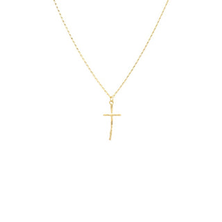 Hammered Cross Necklace