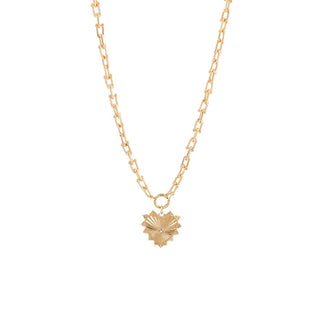 Linked Oval Heart Pendant Necklace