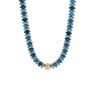 Metal & Color Rondelle Beads Necklace