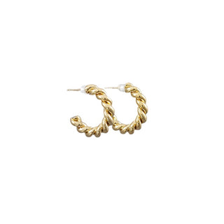 Brass Twisted Hoops