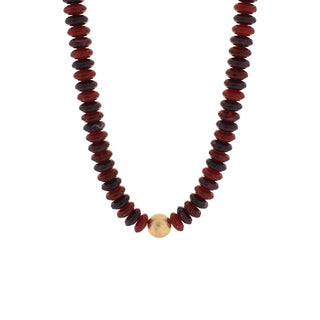 Metal & Color Rondelle Beads Necklace