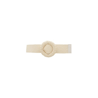 Circle Buckle Straw Belt