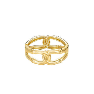 Wide & Linked U Shape Bangle Bracelet