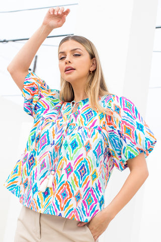 You Had Me At Hello Printed Top