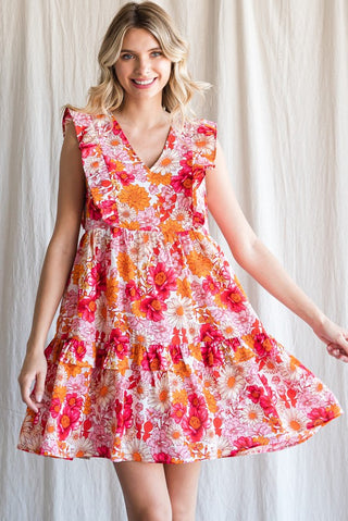 Thrill For The Frill Floral Dress