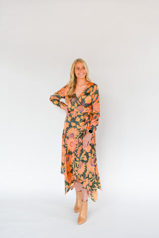 Floral Dreams Come True Wrap Maxi Dress