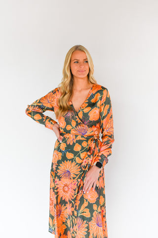 Floral Dreams Come True Wrap Maxi Dress