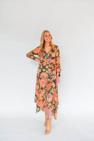 Floral Dreams Come True Wrap Maxi Dress