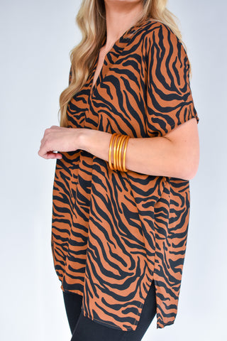 The Wild Side Tiger Print Tunic