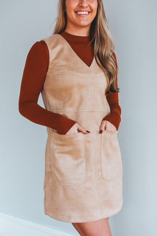 Tan The Flames Jumper Dress