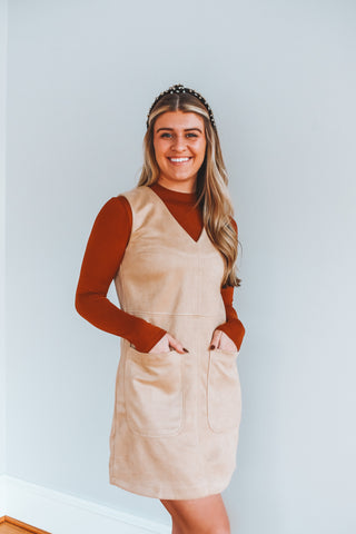 Tan The Flames Jumper Dress