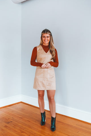 Tan The Flames Jumper Dress