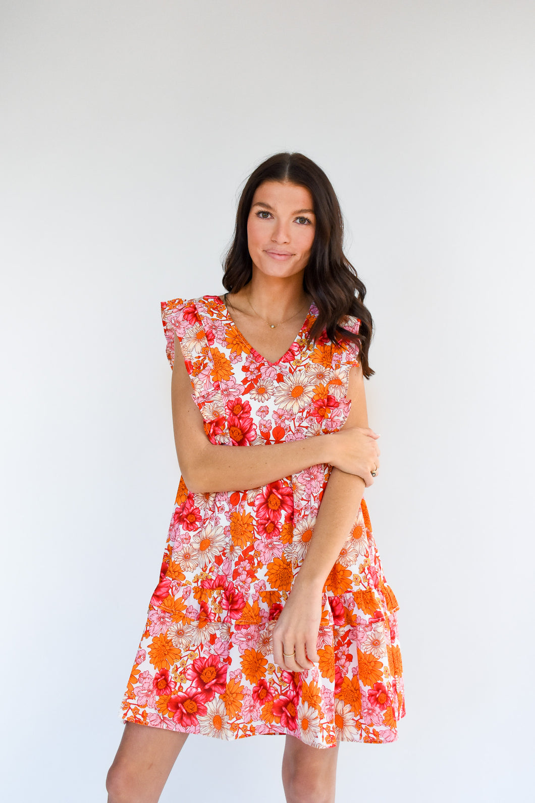 Thrill For The Frill Floral Dress