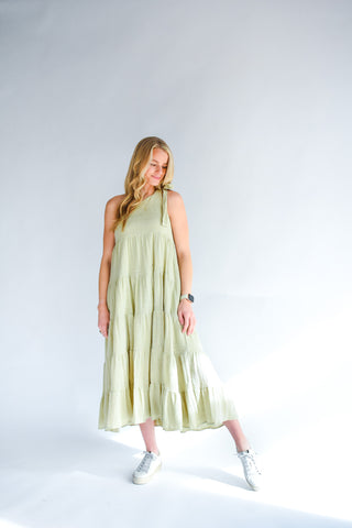 Signs Of Spring One Shoulder Maxi Dress