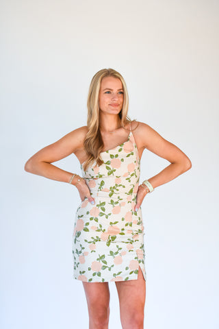 Stop And Smell The Roses One Shoulder Dress