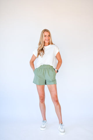 In Full Force Elastic Waist Shorts