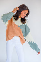 Load image into Gallery viewer, Fall Skies Color Block Sweater
