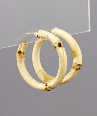 45mm Bamboo Open Hoops