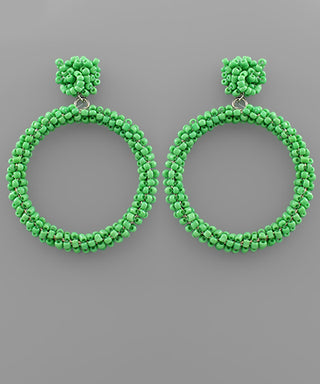 Bead Circle Dangle Earrings