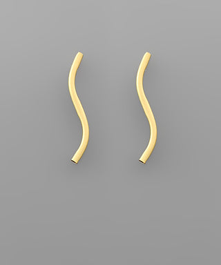 Wavy Tube Earrings