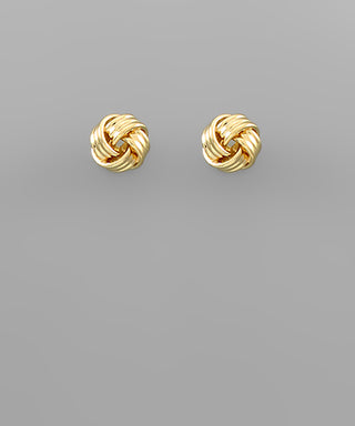 3 Rows Love Knot Earrings