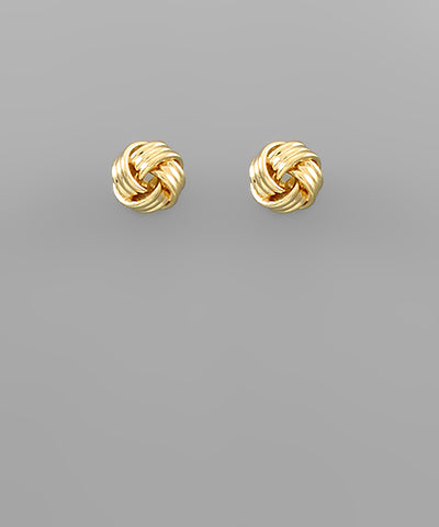 3 Rows Love Knot Earrings