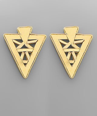 Triangle Leaf Earrings