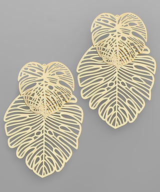 2 Leaf Filigree Earrings