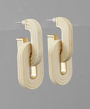 Load image into Gallery viewer, Thick Wood Link Earrings

