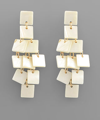 Acrylic Square Chandeliers Earrings