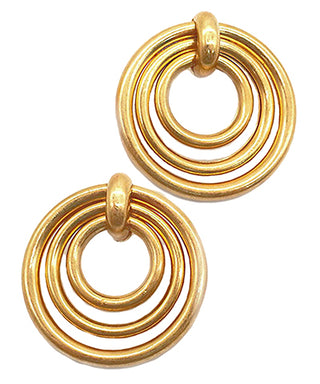 3 Circle Metal Earrings