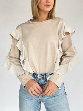 Full Frills Ruffle Sleeve Top