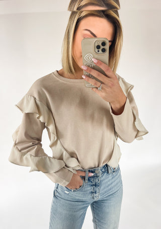 Full Frills Ruffle Sleeve Top