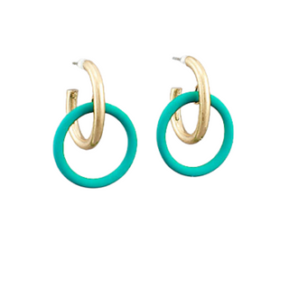 Color Ring Dangled Earrings