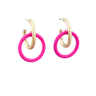 Color Ring Dangled Earrings