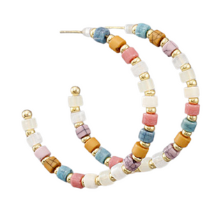 Color Beads Hoops